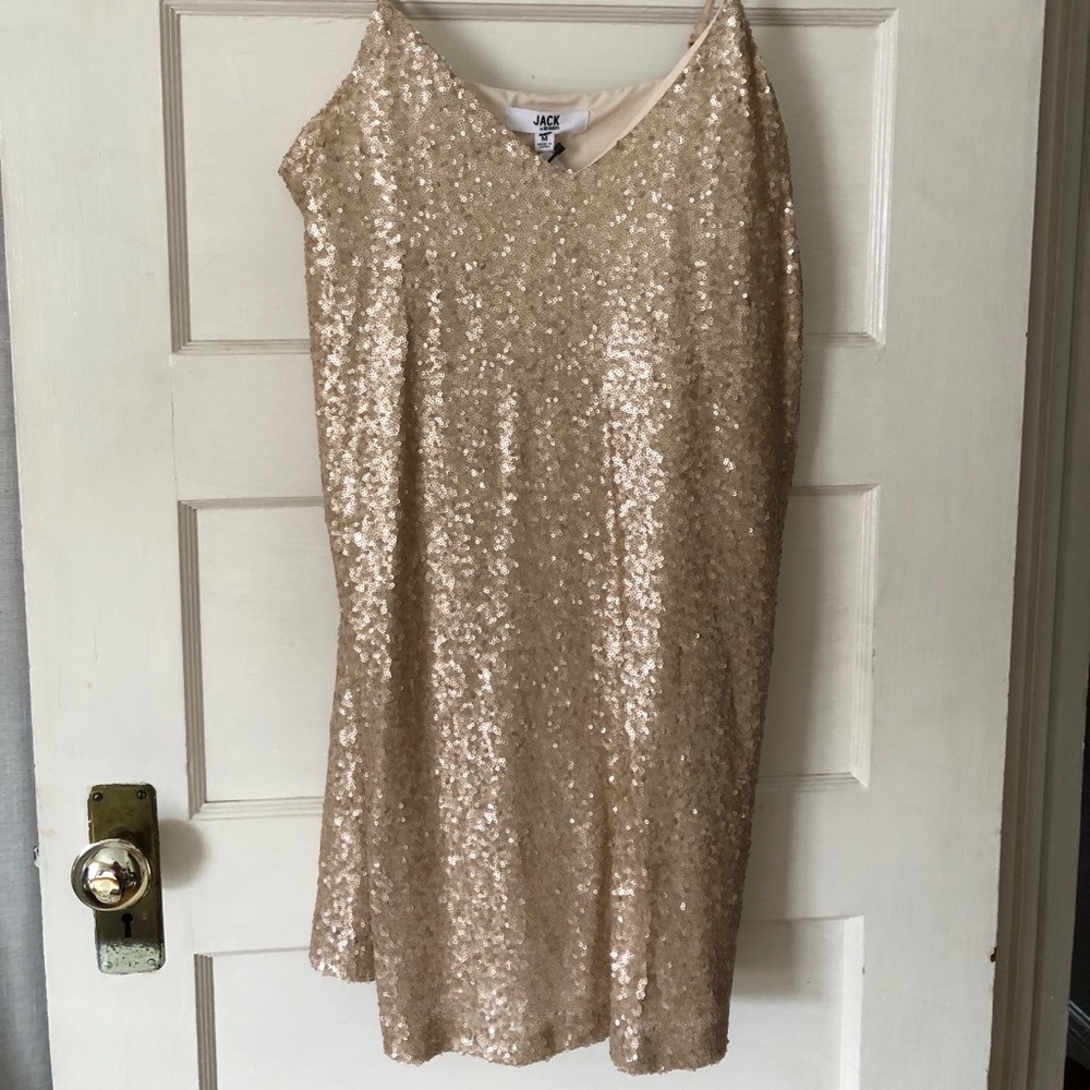 Jack by BB Dakota pale gold sequin mini dress